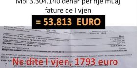 Një qytetari të thjeshtë i vie fatura e rrymës mbi 53 mijë euro (Foto)