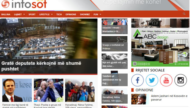 INFOSOT prej sonte me dizajn të ri