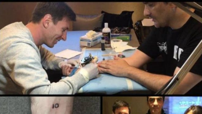 Messi me profesion të ri, po bën tatuazhe! (FOTO)