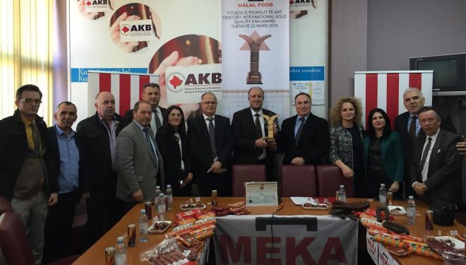 Fabrika e mishrave MEKA merr  Trofeun e Artë për cilësi të produkteve e menaxhimit