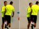 Neymari e qëllon në pjesë të ndjeshme Suarezin (Video)