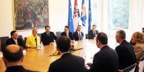 Presidentja kroate Grabar-Kitaroviç pret Thaçin, bashëpunimi ynë ka traditë (Foto)