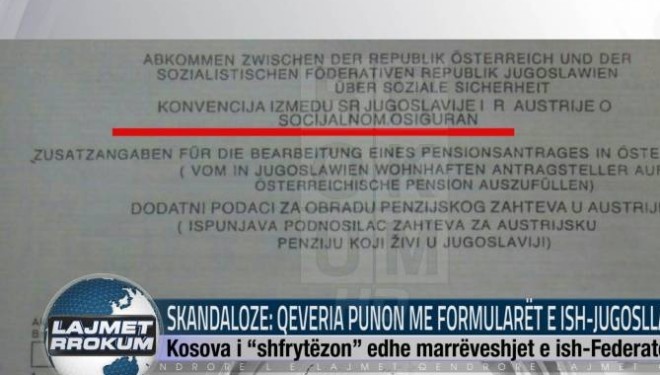 Skandaloze: Qeveria e Kosovës punon me formularët e ish-Jugosllavisë!