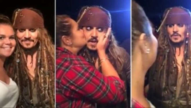 Johnny Depp braktis xhirimet për një femër (Foto)