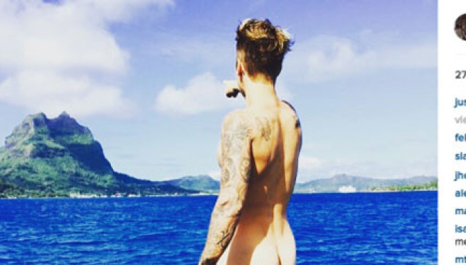 Zhvishet nudo dhe Justin Bieber (Foto)