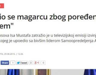 Gomari i Isa Mustafës bëhet lajm edhe në Serbi(FOTO)