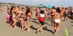 Kosovarët “dalldisen” në plazhet e Ulqinit (Video)