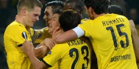 Dortmund fiton në shtesë, goleadë e Napolit, barazim për Liverpool
