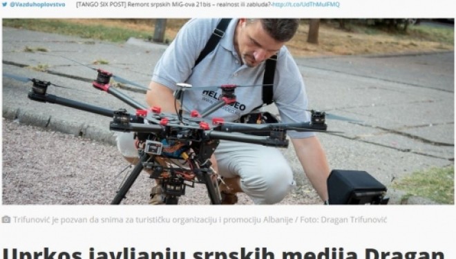 Serbi i dronëve: Doja të promovoja Shqipërinë