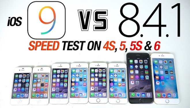 iOS 9 vs iOS 8.4.1 në testin e shpejtësisë (Video)
