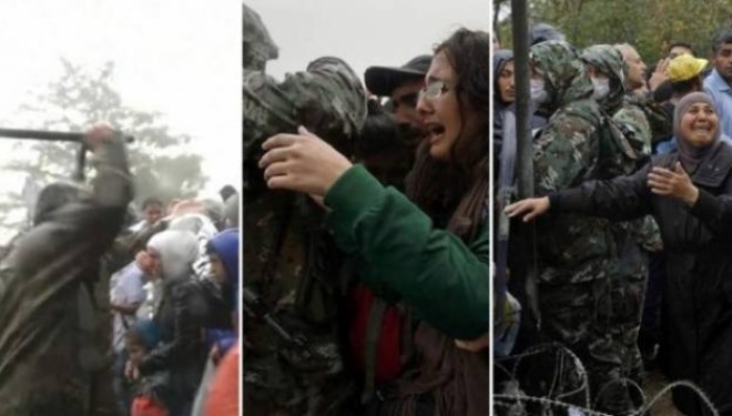 Policët maqedonas rrahin refugjatët në kufirin me Greqinë (Video)