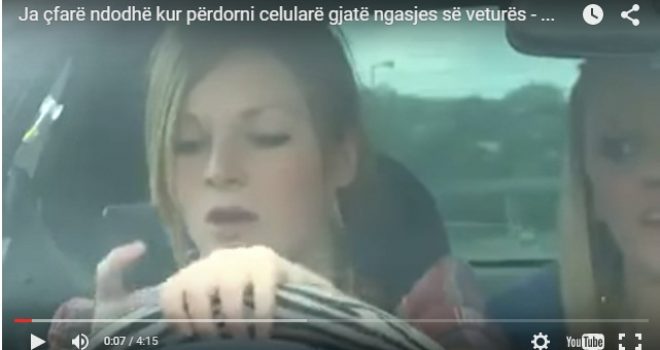 Trishtuese: Ja çfarë ndodhë kur përdorni celularë gjatë ngasjes (Video)