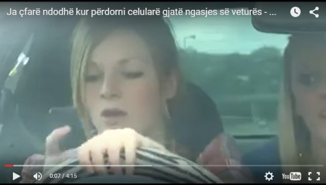 Trishtuese: Ja çfarë ndodhë kur përdorni celularë gjatë ngasjes (Video)