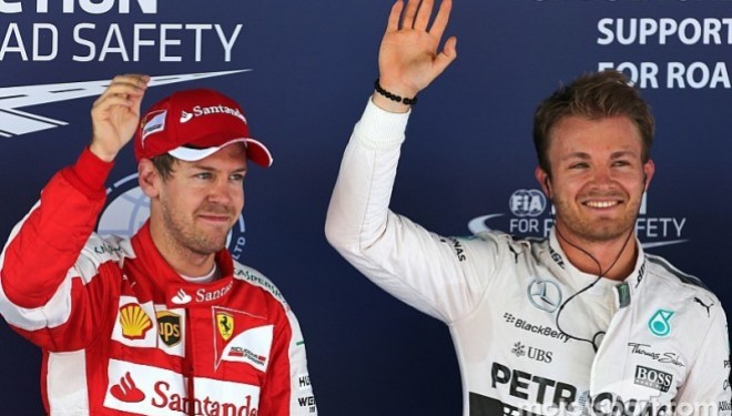 Vettel-Rosberg dueli për vendin e dytë