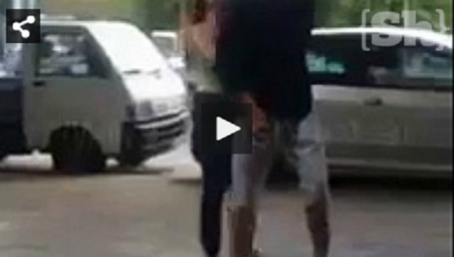 Çifti rrahen me shpulla në mes të Tiranës (VIDEO)