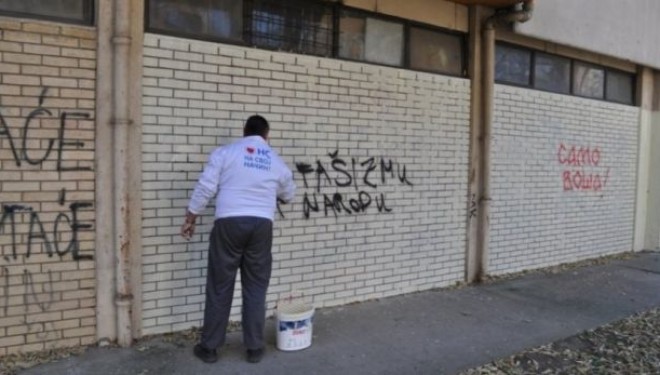 Në Novi Sad mbishkrime “Kosova është Republikë”