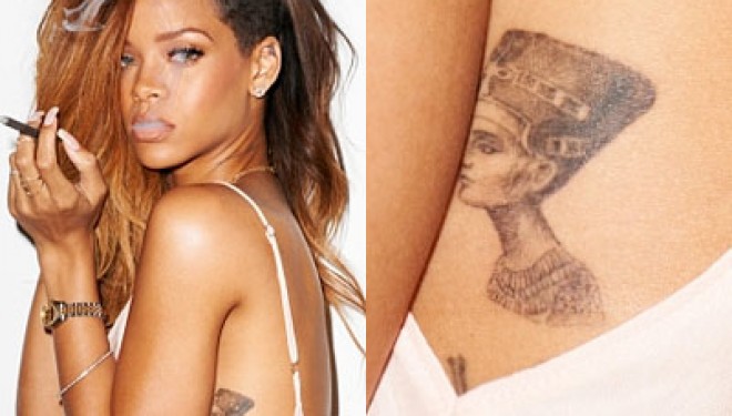 Rihanna e çmendur pas tatuazhe në çdo pjesë të trupit