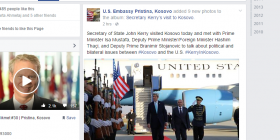 Ambasada Amerikane e “godet” Thaçin. E “heq” nga të gjitha fotografitë më Kerryn (Foto)