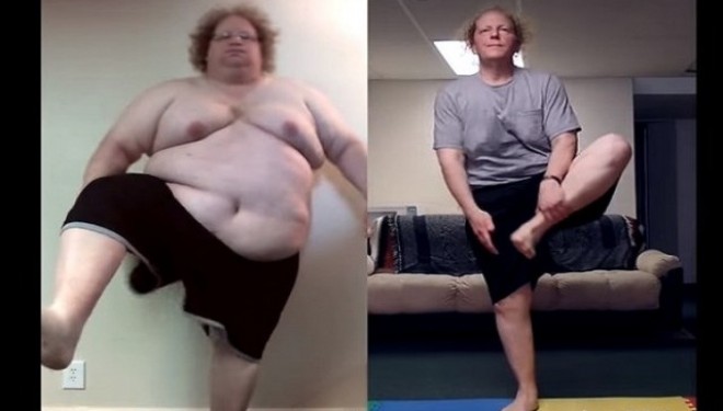 Humb 130 kilogramë për 15 muaj duke bërë joga (VIDEO)