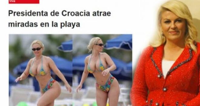 Presidentja kroate po krahasohet me “seksbombën” e famshme (Foto)