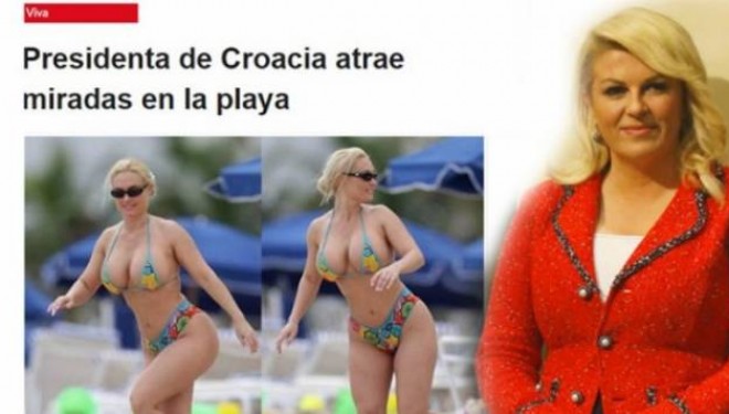 Presidentja kroate po krahasohet me “seksbombën” e famshme (Foto)