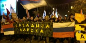 Në Podgoricë protestë anti-NATO me thirrjet “Kosova është zemra e Serbisë”