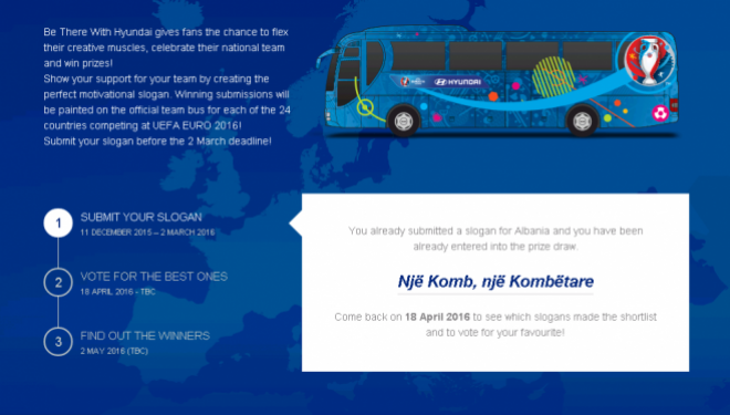Shqipëria në Euro 2016, votim për sloganin e autobusit (Video)