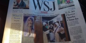 “Wall Street Journal” lajm kryesor Nënë Terezën