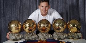 Fotoja zyrtare, Messi  me pesë “Topat e Artë”