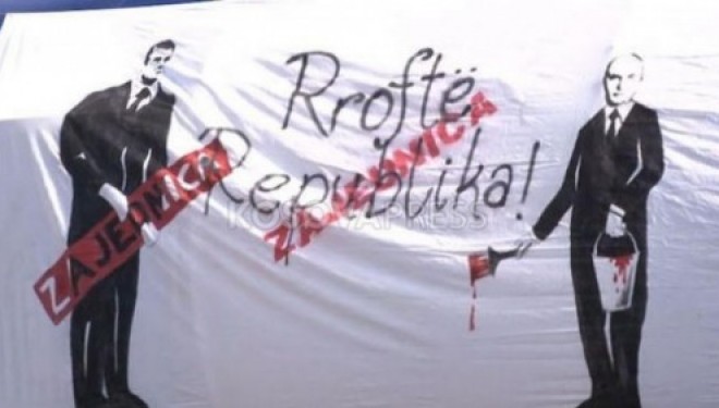 Shfaqen banera të rinj, “9 Janar Protesto për Republikën”