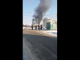 Një pompë benzine digjet në Podujevë (VIDEO)