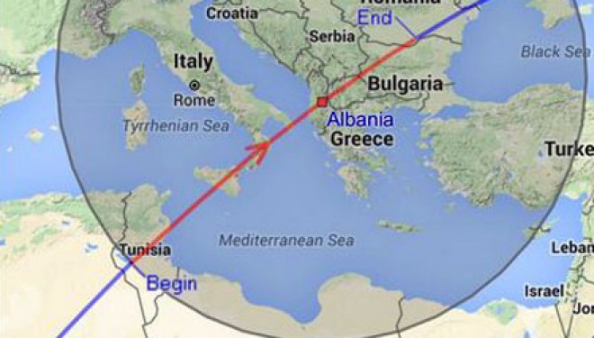 Stacioni Ndërkombëtar Hapësinor, mbi qiellin e Shqipërisë
