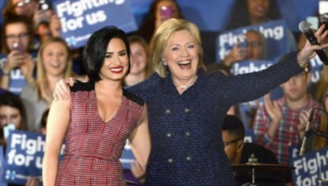 Demi Lovato deklaron mbështetjen për Hilary Clinton / FOTO