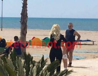 Xhesika Ndoj “kapet mat” me Ilir Metën në plazh (Foto)