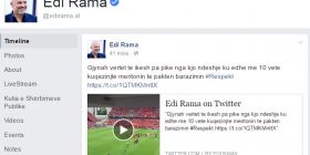 Rama dhe Berisha “sherr” në Facebook për ndeshjen