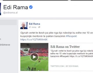 Rama dhe Berisha “sherr” në Facebook për ndeshjen