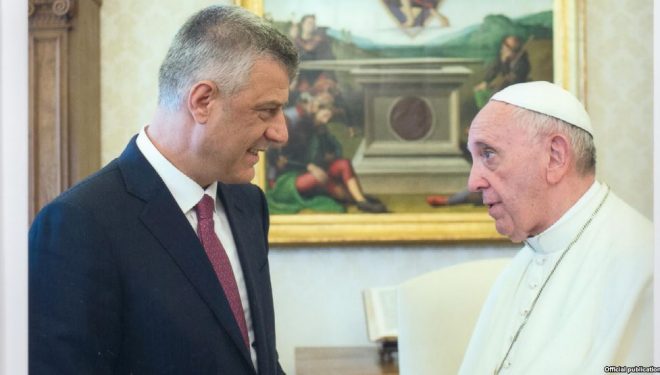 Presidenti Thaçi ka takuar Papa Françeskun