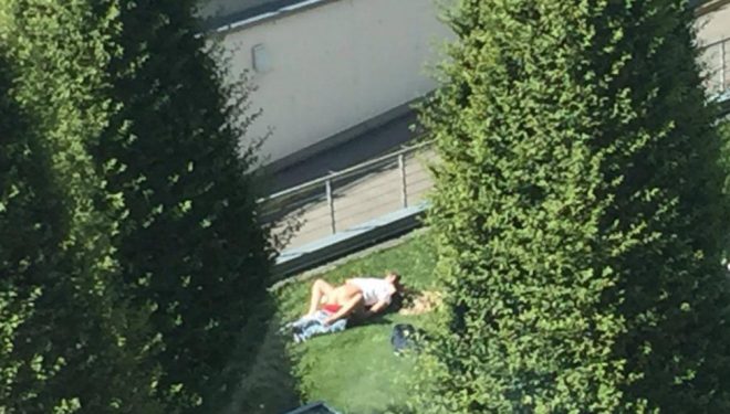 Të rinjtë nuk përmbahen, seks përpara Bashkisë (Foto, +18)