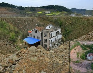Një familje ndërton shtëpi 3-katëshe në kantierin e braktisur të ndërtimit