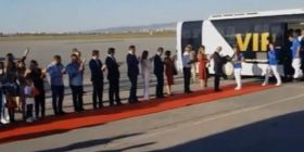 Majlinda Kelmendi arrin në Kosovë (Video)
