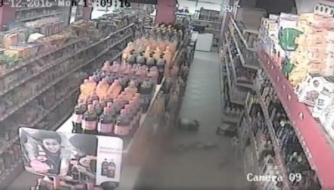 Shiheni se si lëviz i gjithë marketi nga tërmeti (Video)