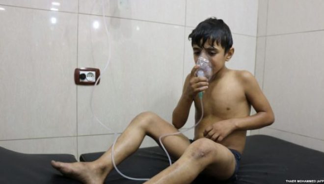 Aleppo dyshohet se është sulmuar me gaz klorin