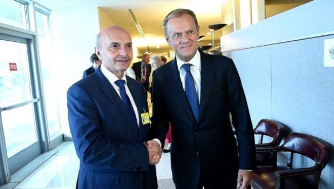 Mustafa mori përkrahjen e BE-së dhe të Amerikës për zhvillimet në Kosovë