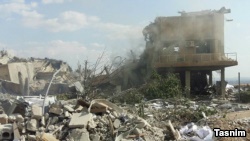 Pamje pas sulmeve ajrore në Siri