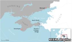 Hartë e Ngushticës së Kërçit në Detin Azov