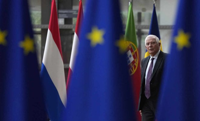 Josep Borrell in Brussels on October 3, 2022. VIRGINIA MAYO / AP