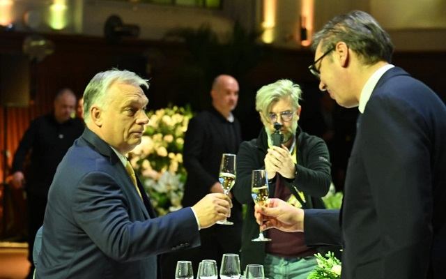 Presidenti i Serbisë, Aleksandar Vuçiq (djathtas), dhe kryeministri i Hungarisë, Viktor Orban Foto: FB