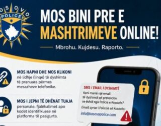 Policia në Ferizaj alarmon qytetarët për SMS mashtruese: Mos klikoni linkat e dyshimta, rrezikohen llogaritë bankare