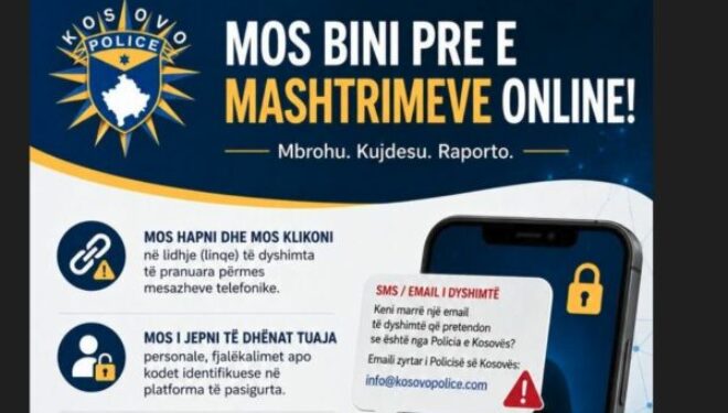 Policia në Ferizaj alarmon qytetarët për SMS mashtruese: Mos klikoni linkat e dyshimta, rrezikohen llogaritë bankare