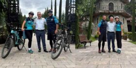 Ahmet Isufi pret çiklistët që udhëtuan nga Zvicra në Kosovë